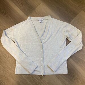 Athleta Light Gray Cardigan Sweater